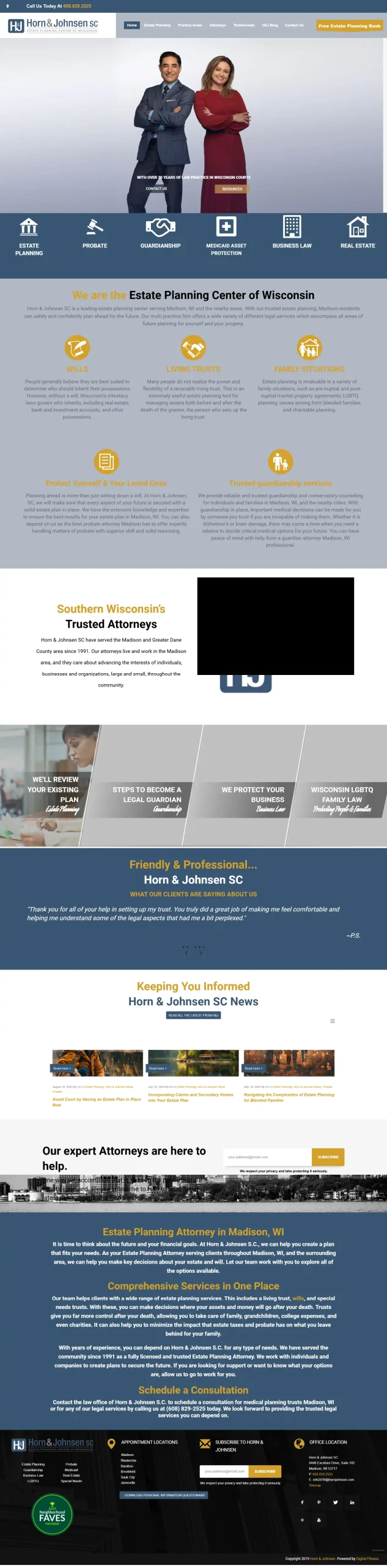 Horn & Johnson SC case study: Estate planning success in Madison, WI.