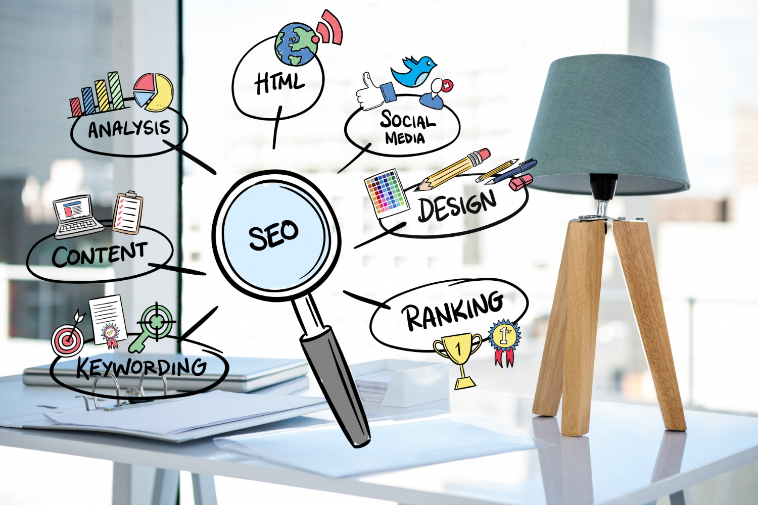 Website redesign SEO checklist showing benchmarking, URL mapping, and launch QA phases